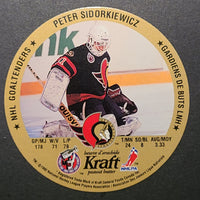 1992-93 Kraft Peanut Butter Card/Disc Grant Fuhr/Peter Sidorkiewicz