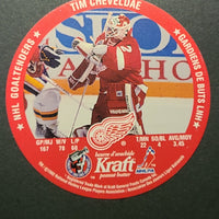 1992-93 Kraft Peanut Butter Card/Disc Sean Burke/Tim Cheveldae