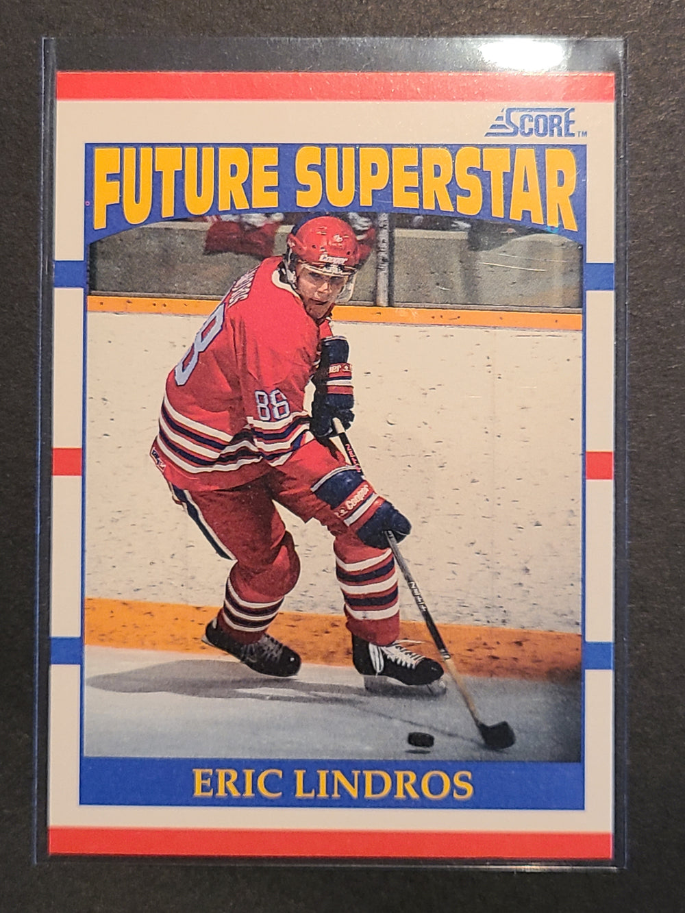 1990-91 Score English Can/US #440 Eric Lindros Future Superstar