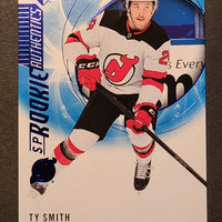 2020-21 SP Hockey SP Rookie Authentics Blue and Red (/799) Parallel (List)