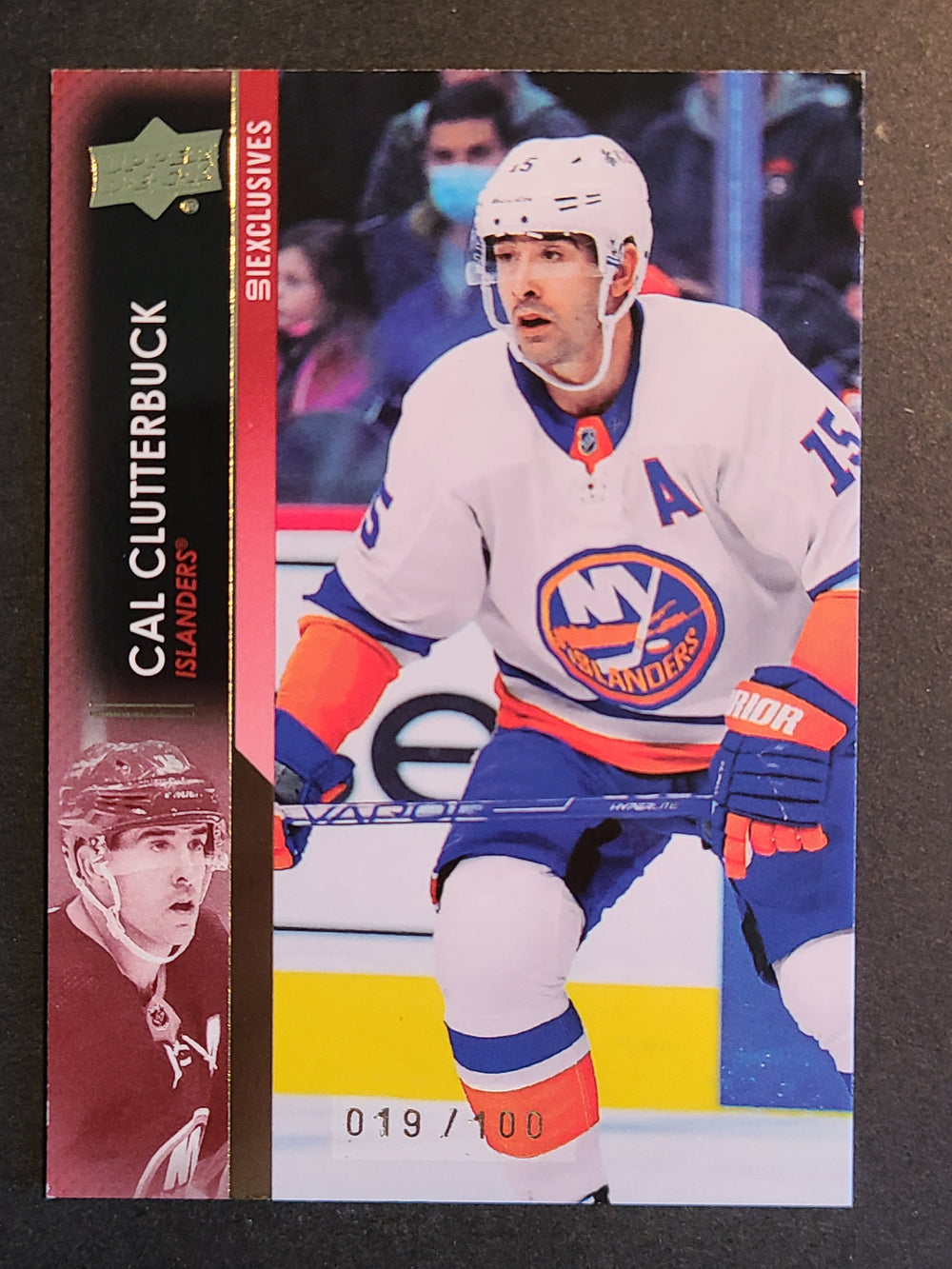 2021-22 Upper Deck Extended Exclusives #598 Cal Clutterbuck NY Islanders 19/100