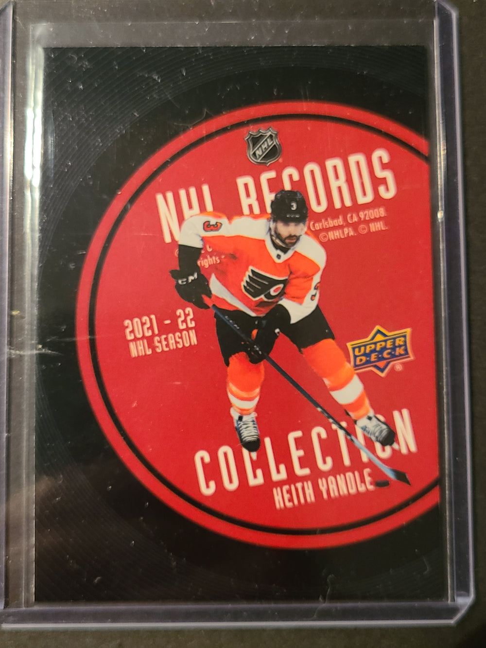 2021-22 Upper Deck Extended NHL Records Collection #RB-14 Keith Yandle Philadelphia Flyers
