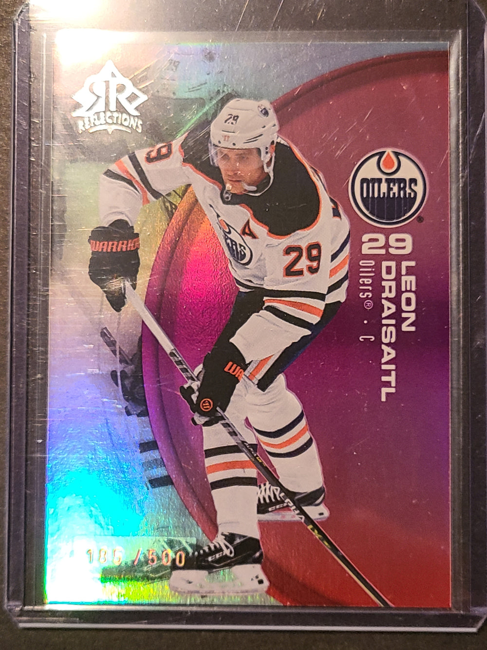 2021-22 Upper Deck Extended Reflections Ruby Parallel #16 Leon Draisaitl Edmonton Oilers 185/500