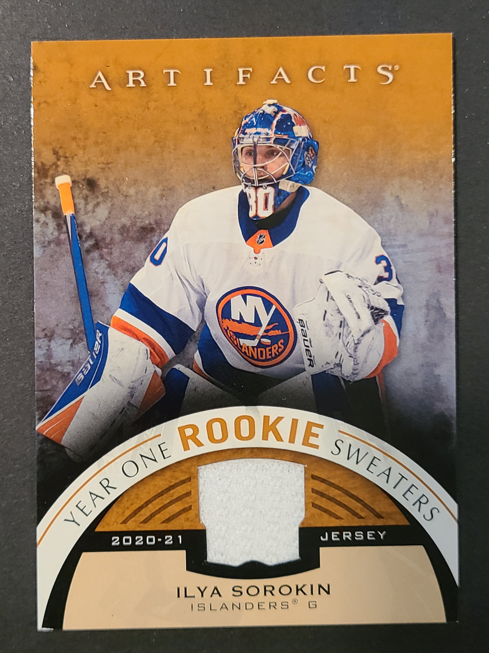 2021-22 Artifacts Year One Rookie Sweaters RS-IS Ilya Sorokin NY Islanders