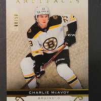 2021-22 Artifacts Yellow Parallel #28 Charlie McAvoy Boston Bruins 8/50