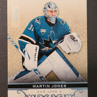 2021-22 Artifacts Light Blue Steel Parallel #53 Martin Jones San Jose Sharks 18/85