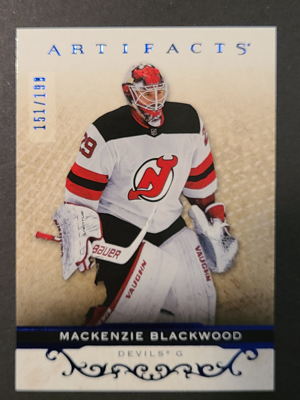 2021-22 Artifacts Royal Blue Parallel #91 MacKenzie Blackwood New Jersey Devils 151/199