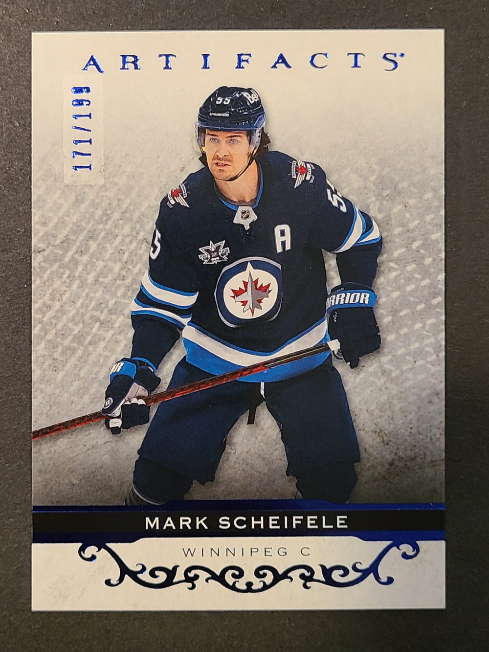 2021-22 Artifacts Royal Blue Parallel #133 Mark Scheifele Winnipeg Jets 171/199