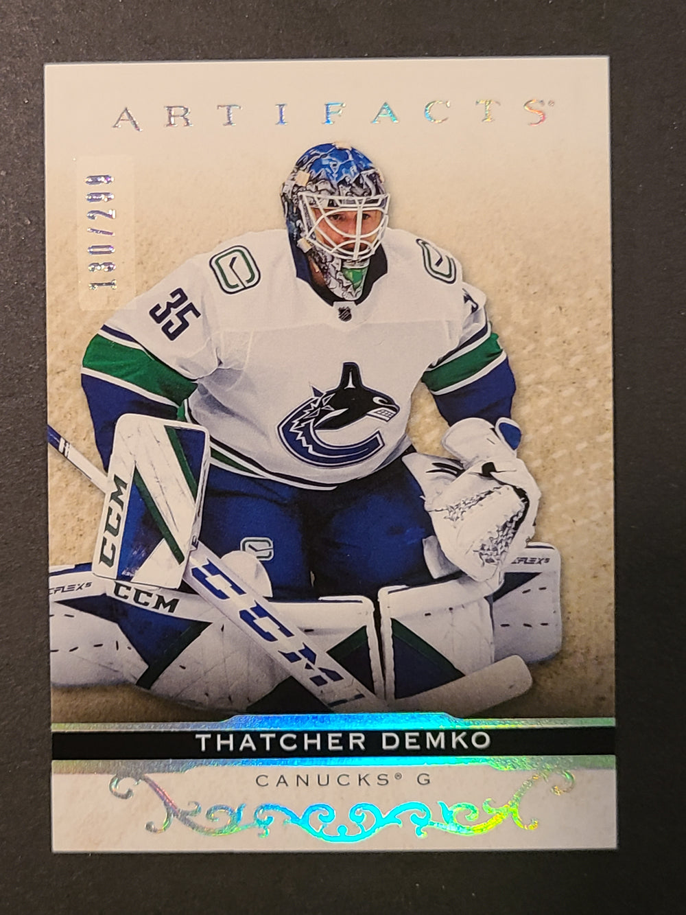 2021-22 Artifacts Silver Spectrum Parallel #51 Thatcher Demko Vancouver Canucks 130/299