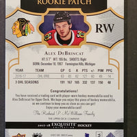 2017-18 Exquisite Rookie Patch #RP-AD Alex DeBrincat Chicago Blackhawks 133/299