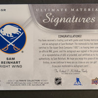 2020-21 Ultimate Material Signatures #UMS-SR Sam Reinhart Buffalo Sabres 71/99