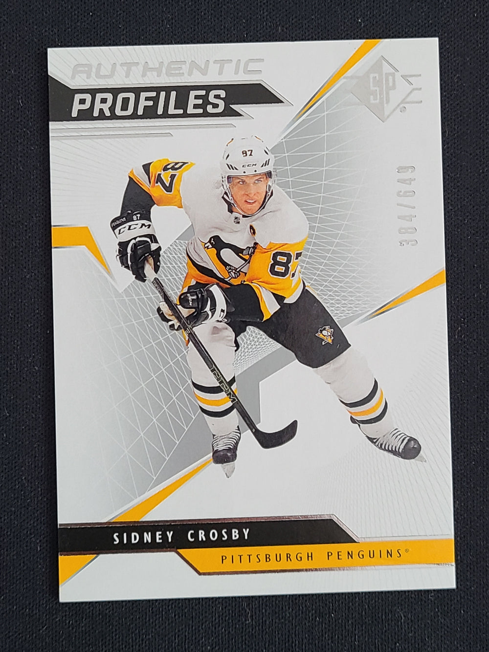 2018-19 SP Authentic Profiles #AP-SC Sidney Crosby Pittsburgh Penguins 384/649