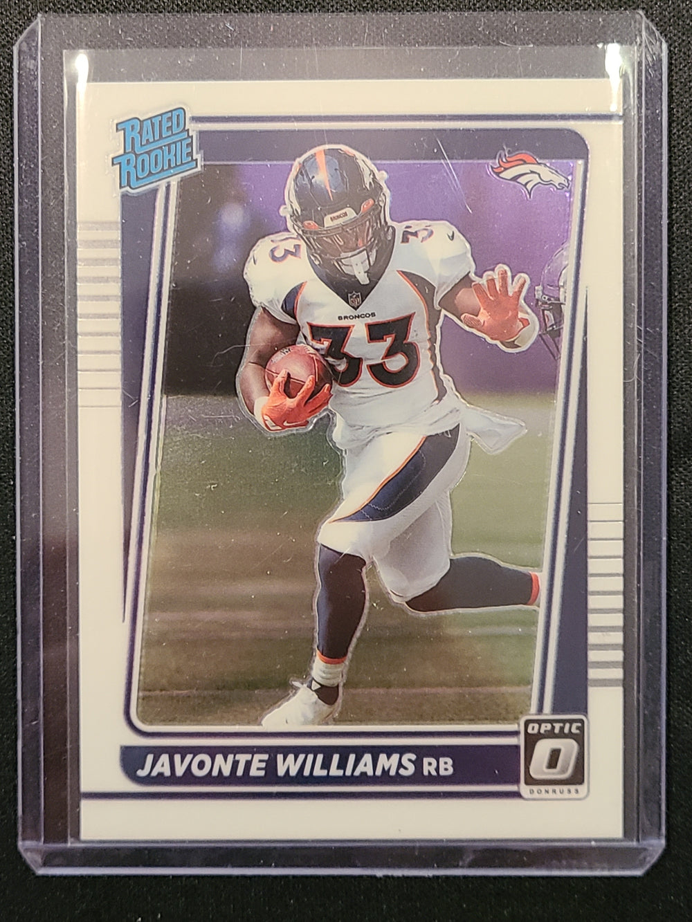 2021 Optic Rated Rookie Card #215 Javonte Williams Denver Broncos