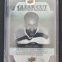 2020-21 Upper Deck Clear Cut Honoured Members #HOF-94 Willie O'Ree Boston Bruins 93/100