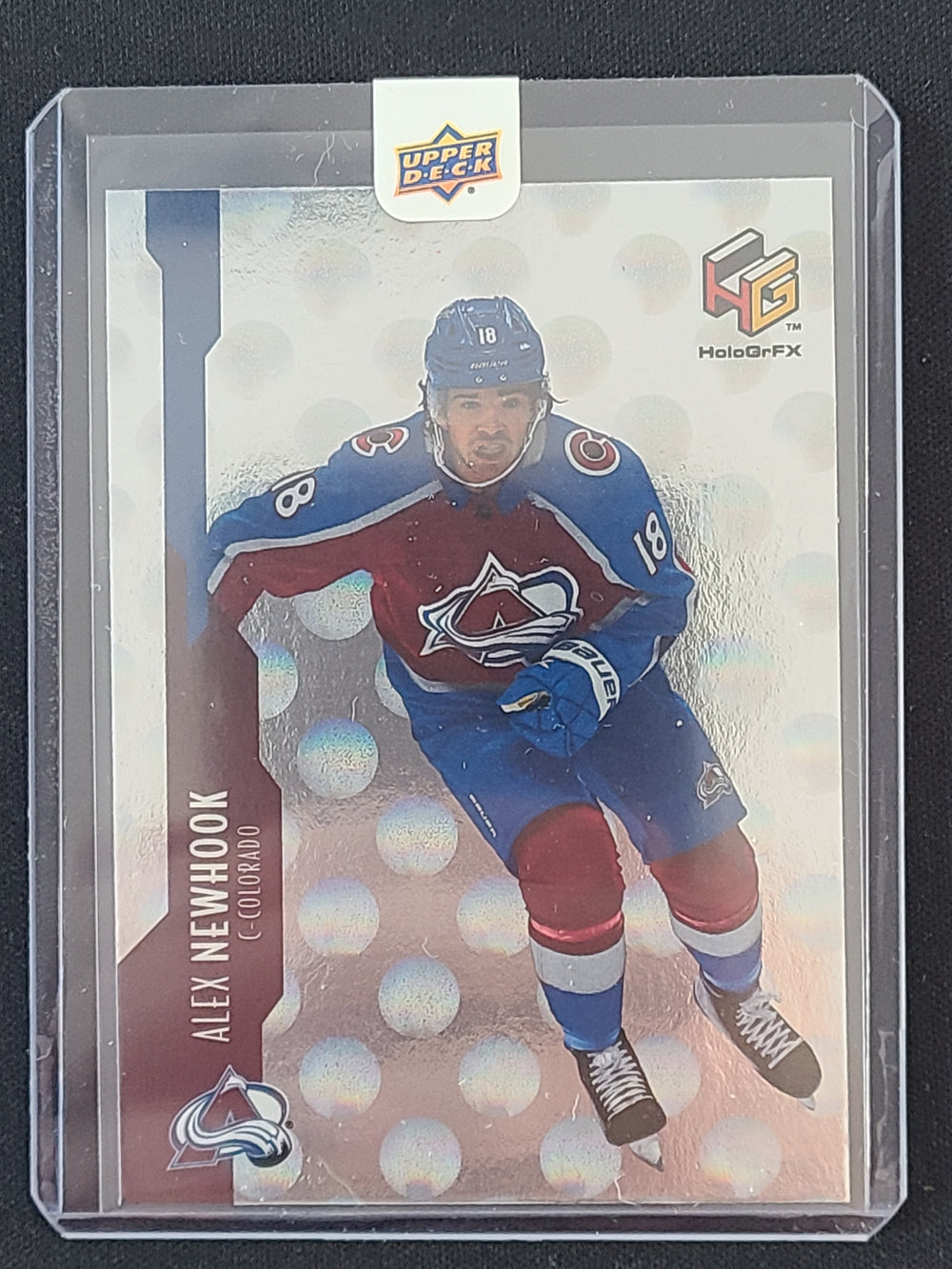 2021-22 Upper Deck Extended HoloGrFX #HG-7 Alex Newhook Colorado Avalanche UD Seal *Brand New*