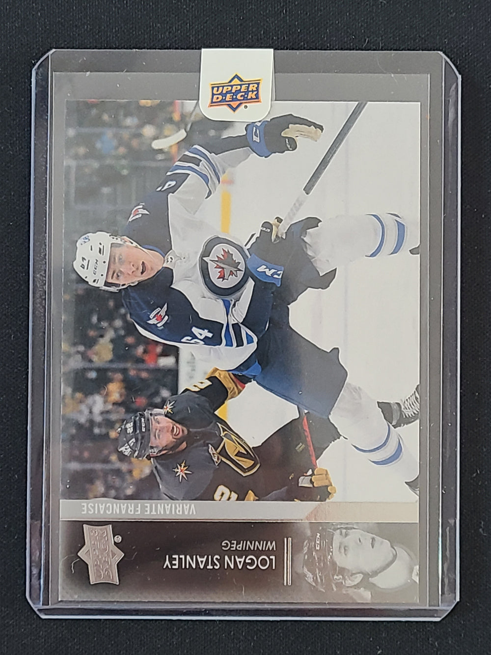 2021-22 Upper Deck Extended French Parallel #665 Logan Stanley Winnipeg Jets UD Seal *Brand New*