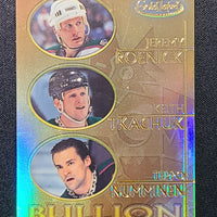 2000-01 Topps Gold Bullion B7 Phoenix Coyotes (Jeremy Roenick/Keith Tkachuk/Teppo Numminen)
