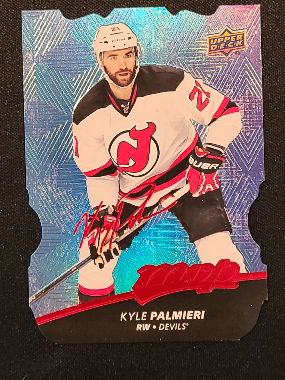2017-18 MVP Colors and Contours Level 3 Blue DieCut #171 Kyle Palmieri New Jersey Devils