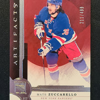 2016-17 Artifacts Ruby Parallel #103 Mats Zuccarello NY Rangers 211/499