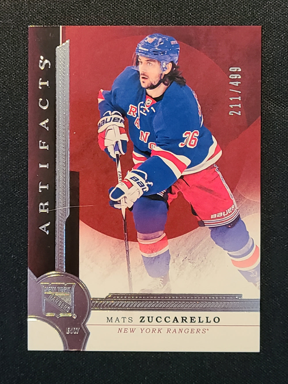 2016-17 Artifacts Ruby Parallel #103 Mats Zuccarello NY Rangers 211/499