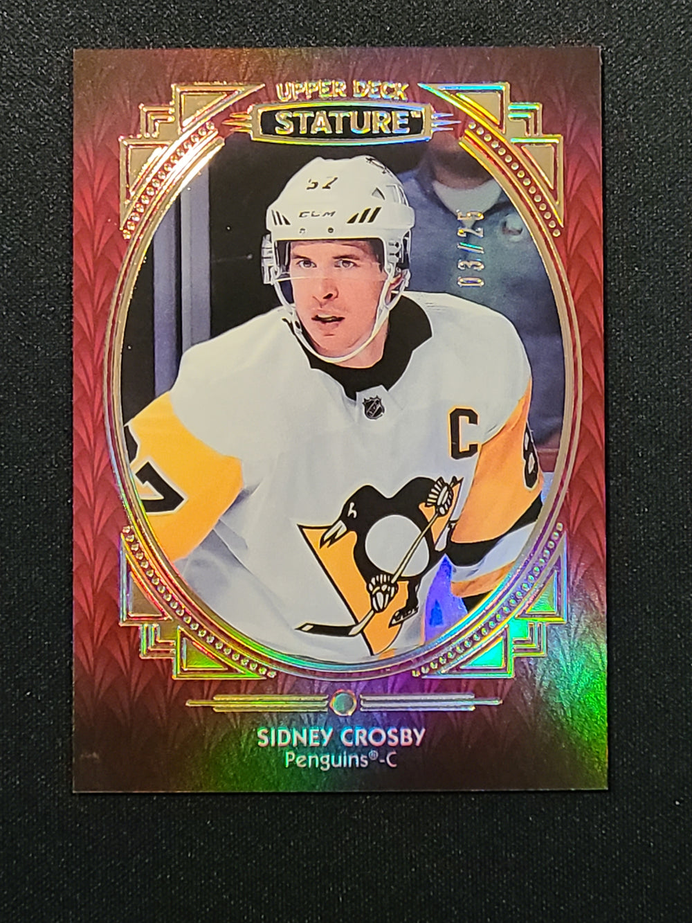 2020-21 Stature Red Portrait #4 Sidney Crosby Pittsburgh Penguins 3/25