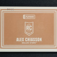 2013-14 Panini Playbook Rookie Auto Clear Patch #108 Alex Chiasson Dallas Stars RC 4/25