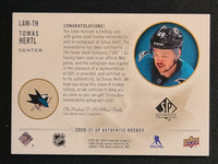 
              2020-21 SP Authentic Limited Auto Material #LAM-TH Tomas Hertl San Jose Sharks 2/50
            