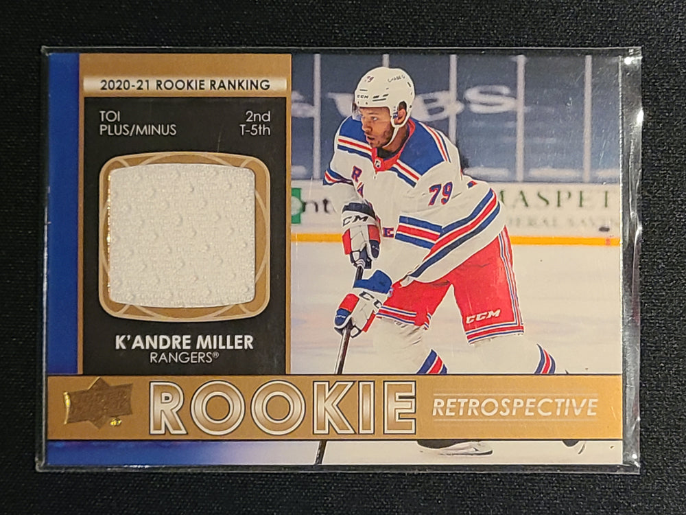 2021-22 Upper Deck Rookie Retrospective Jersey #RR-19 K'Andre Miller NY Rangers