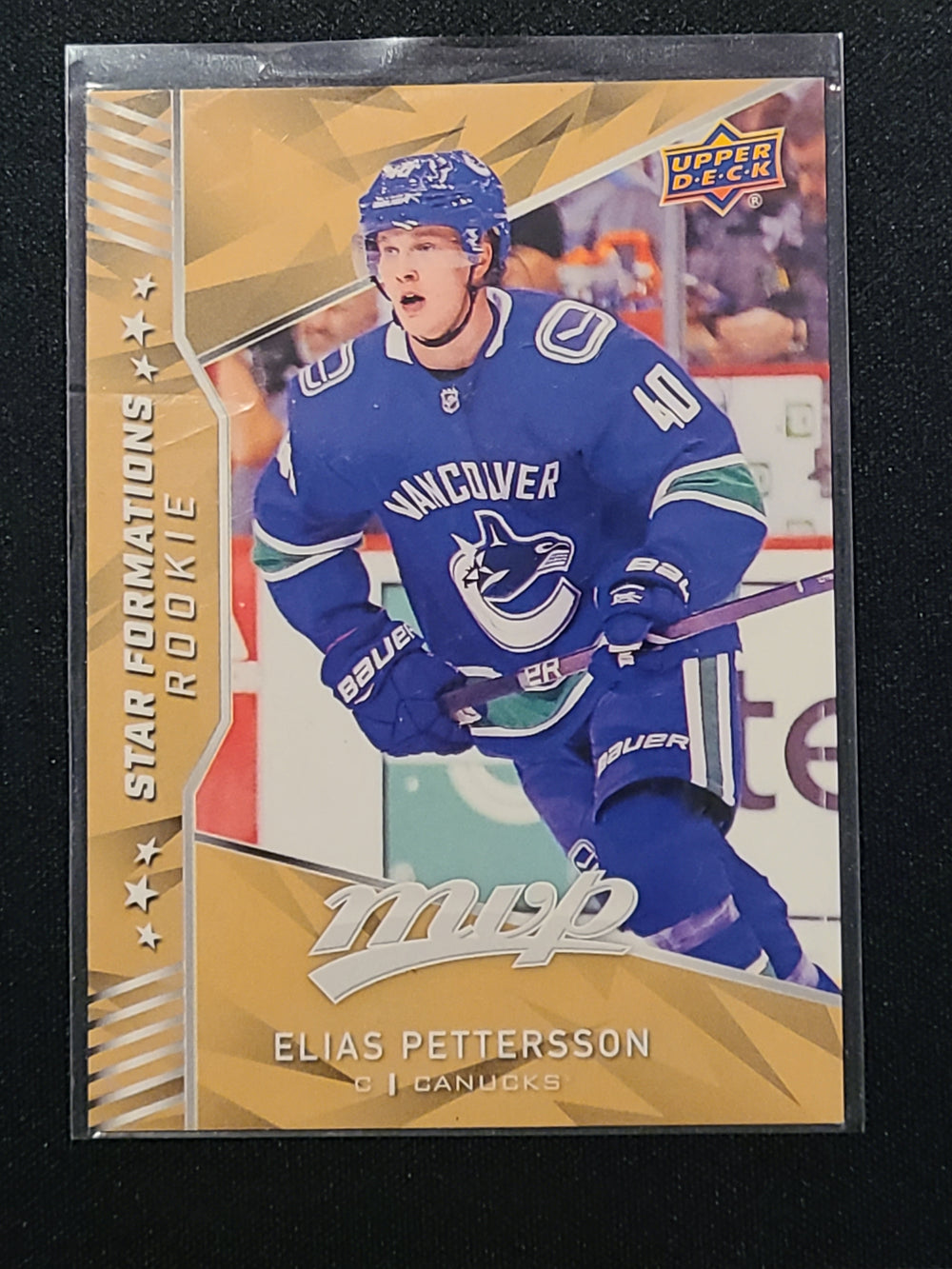 2018-19 MVP Star Formations Rookie #SF-2 Elias Pettersson Vancouver Canucks