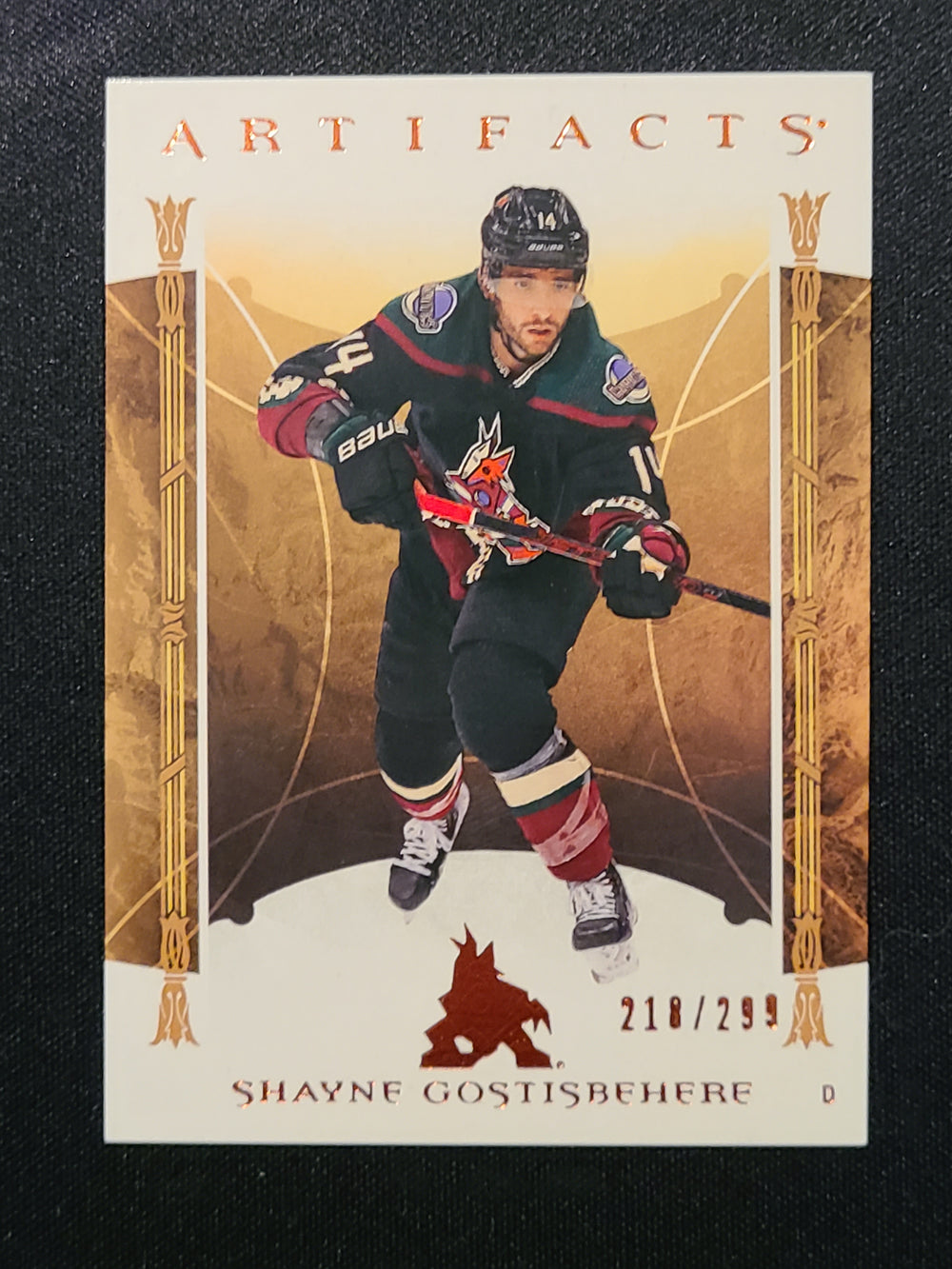 2022-23 Artifacts Base Stars (High Numbers) COPPER Parallel #131 Shayne Gostisbehere Arizona Coyotes 218/299
