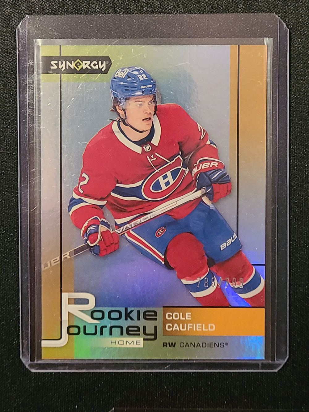 2021-22 Synergy Rookie Journey Home #RJ-5 Cole Caufield Montreal Canadiens 788/799