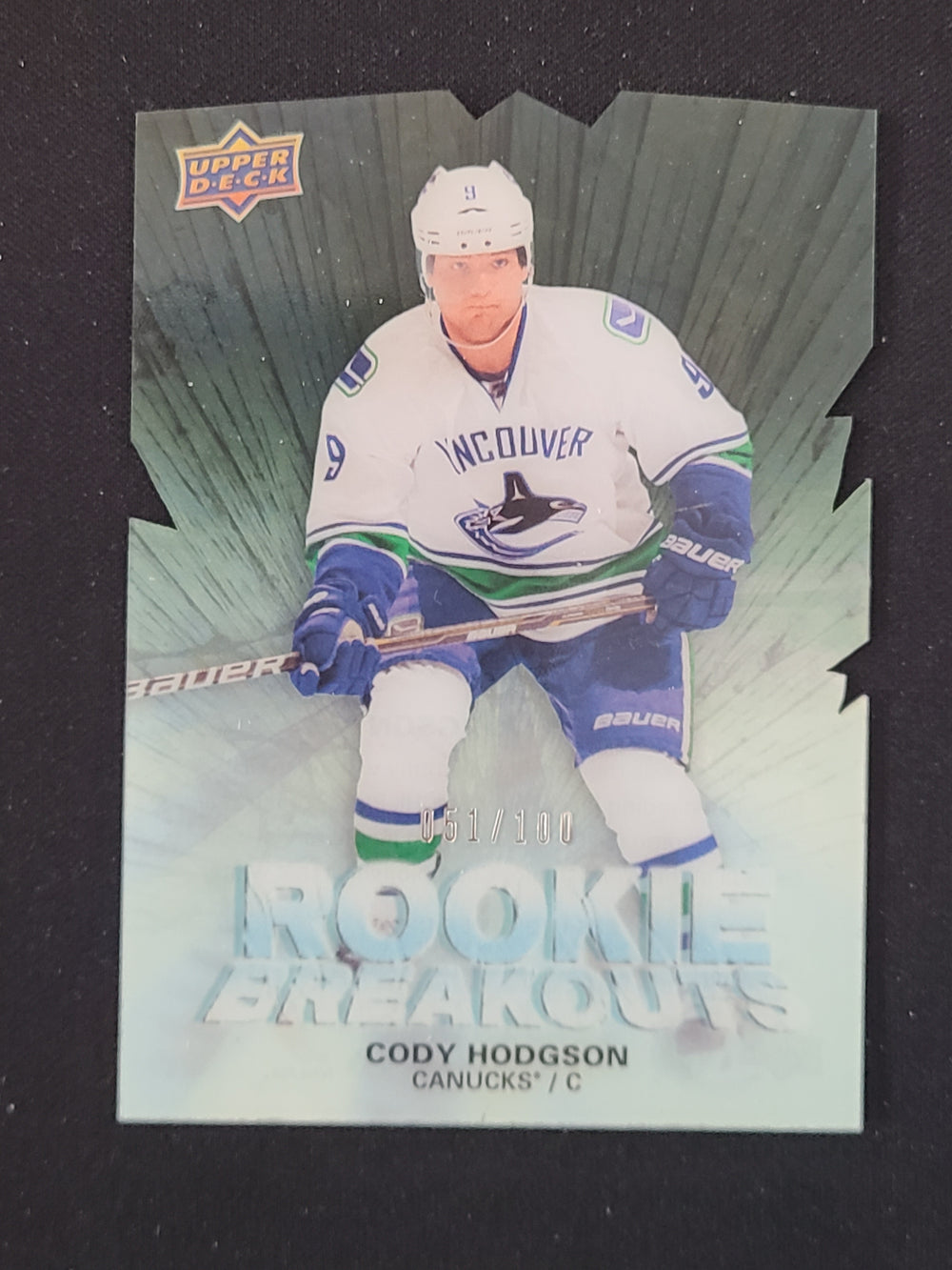 2011-12 Upper Deck Rookie Breakouts #RB-CH Cody Hodgson Vancouver Canucks 51/100
