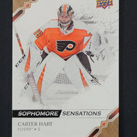 2019-20 Upper Deck Sophomore Sensations #SO-6 Carter Hart Philadelphia Flyers