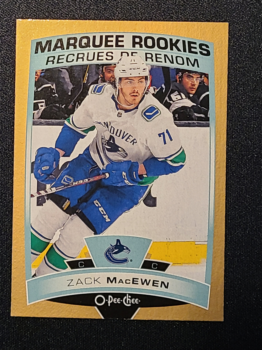 2019-20 OPC Marquee Rookies GOLD #524 Zack MacEwen Vancouver Canucks