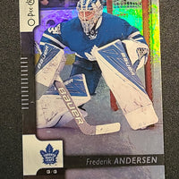 2017-18 OPC Rainbow Black Border #395 Frederik Andersen Toronto Maple Leafs 46/100