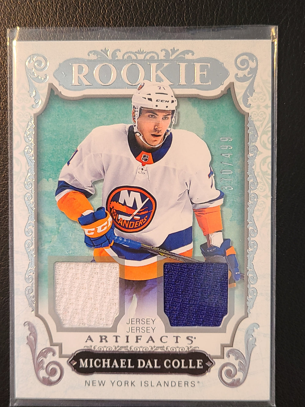 2018-19 Artifacts Rookie Dual Jersey #172 Michael Dal Colle NY Islanders 370/499