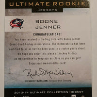 2013-14 Ultimate Collection Rookie Dual Jersey #URJ-BJ Boone Jenner Columbus Blue Jackets
