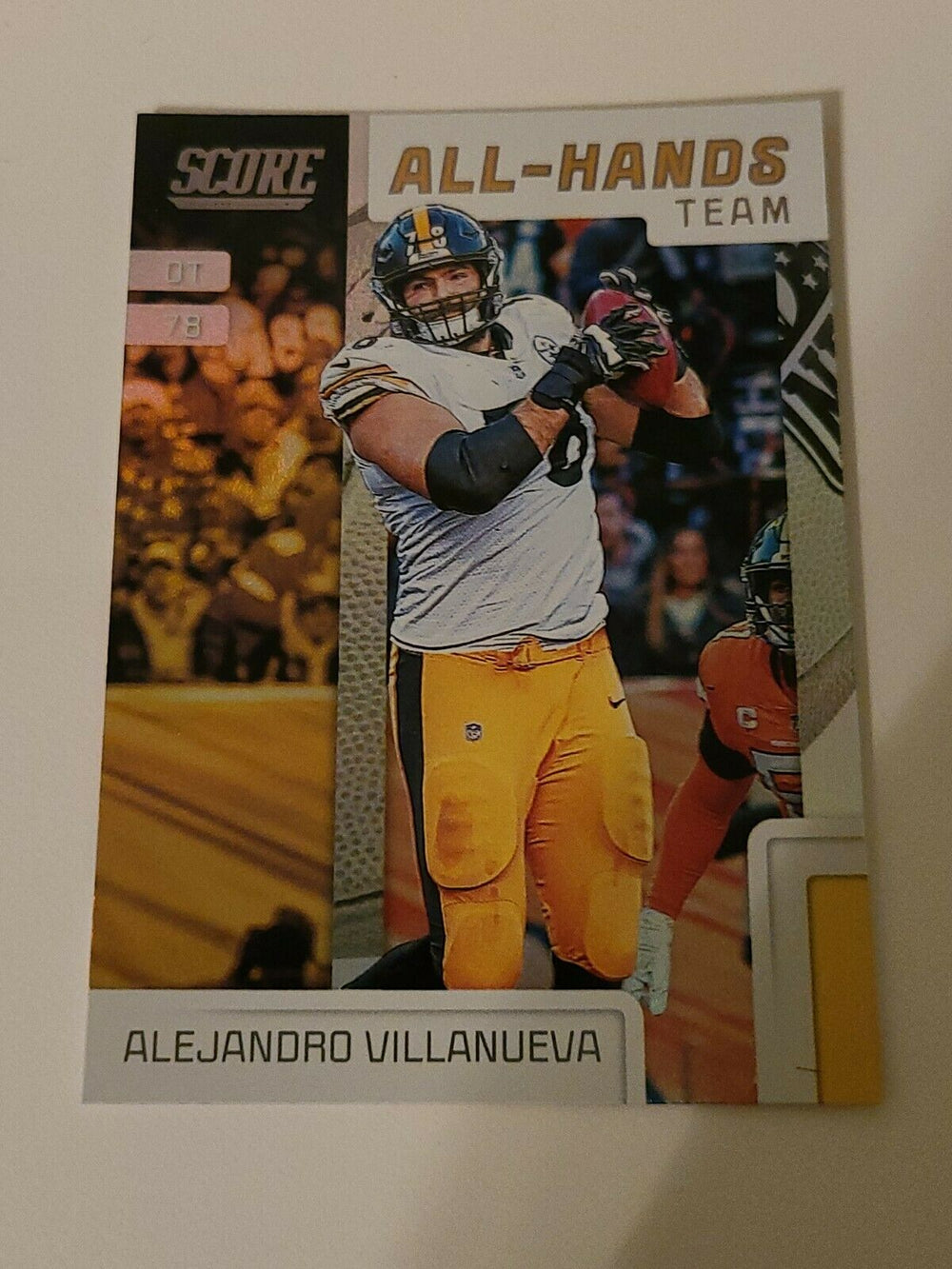 2019 Score All-Hands Team #AHT-3 Alejandro Villanueva Pittsburgh Steelers
