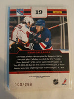
              2010-11 Zenith Gifted Grinders Scraps Jersey #19 Ryan Callahan NY Rangers 100/299
            