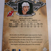2020-21 Artifacts Blue Variation #16 Jack Hughes New Jersey Devils 404/499