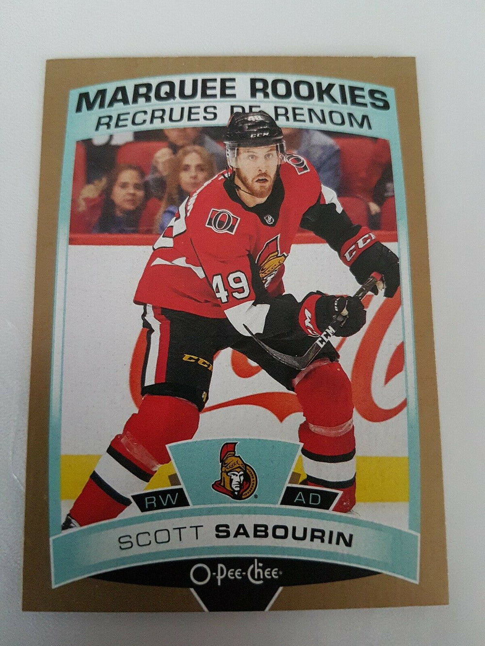 2019-20 OPC Marquee Rookies GOLD #641 Scott Sabourin Ottawa Senators