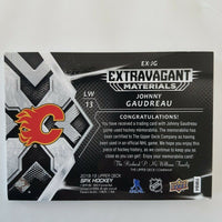 2018-19 SPx Extravagant Materials EX-JG Johnny Gaudreau Calgary Flames