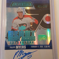 2019-20 Credentials Debut Ticket Access Auto #RTAA-PM Philippe Myers 21/299