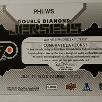 2013-14 Black Diamond Dual Jersey #PHI-WS Wayne Simmonds Philadelphia Flyers