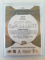 
              2018-19 Ultimate Collection Introductions Auto #UI-24 Sam Steel Anaheim Ducks
            