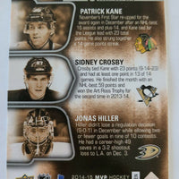 2014-15 MVP NHL 3 Stars #3SM-12.13 Sidney Crosby, Patrick Kane, Jonas Hiller