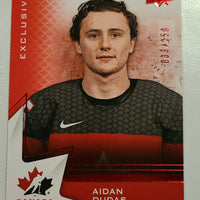 2020-21 Team Canada Juniors 2018 Draft Class RED Exclusives #91 Aidan Dudas 33/250