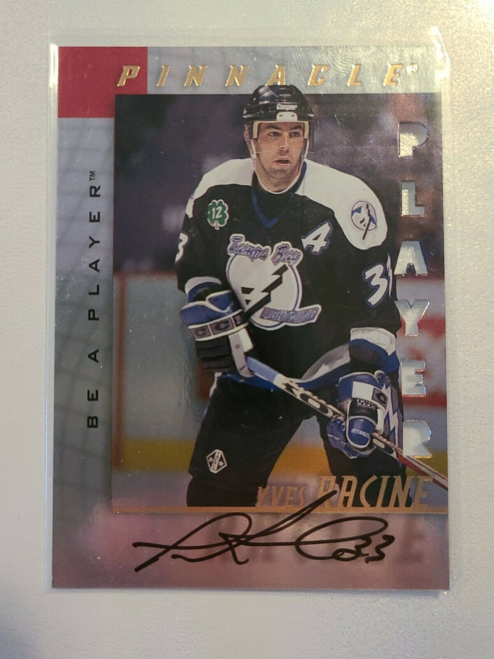 1997-98 Be A Player Autograph Die Cut #27 Yves Racine Tampa Bay Lightning