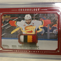 2019-20 Chronology Timeless Memories Auto Patch Red #CA-MJ Mark Giordano
