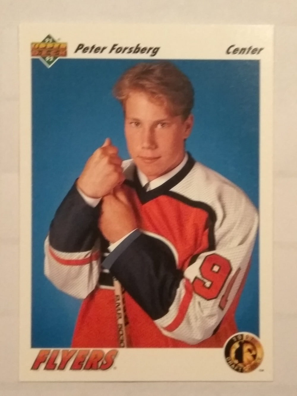 1991-92 Upper Deck #64 Peter Forsberg Rookie Card Philadelphia Flyers